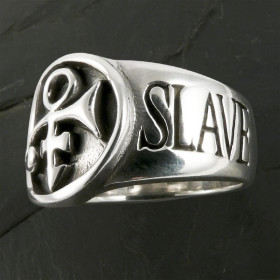 argento principe anello con sigillo schiavo gioielli bdsm