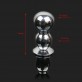Metal solid anal plug - 2 balls