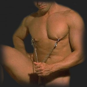 man nipple clamp and cock-ring