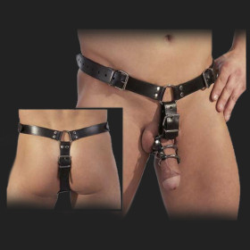 G-String-Leder-Männer mit Analdildo