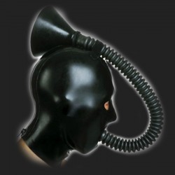 Bdsm Bondage Black Latex-Maske Hood mit Ausrüstung