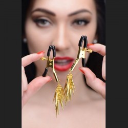 Nipple pliers with gold tips
