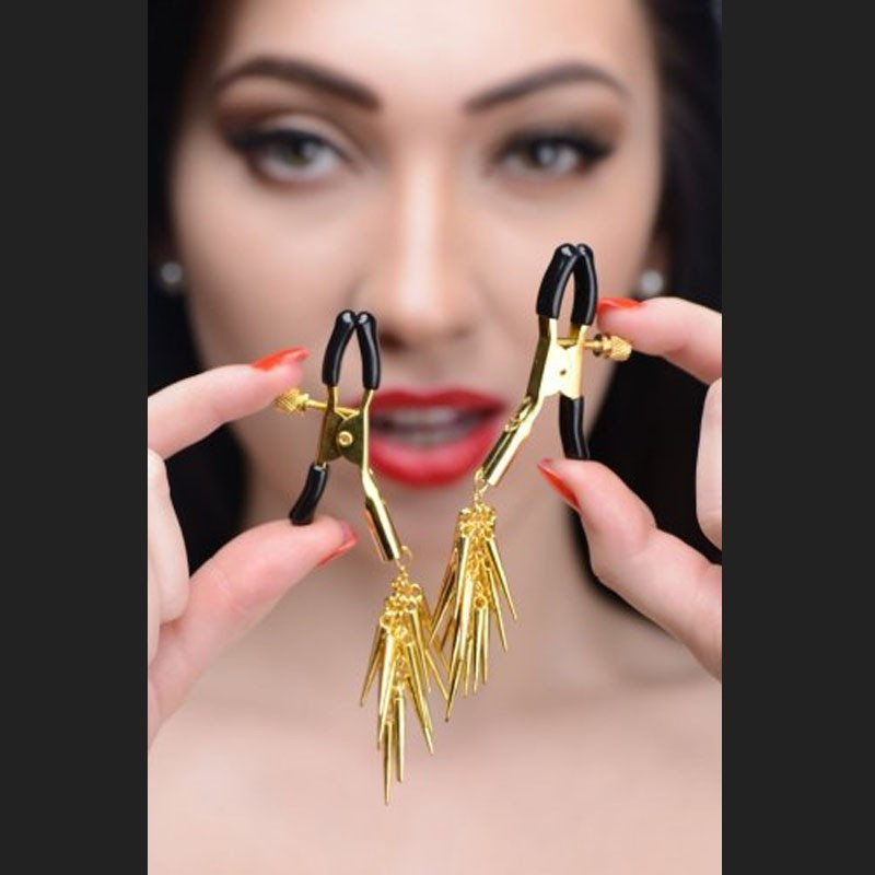 Pinces à tétons avec pointes d'or Pinces à tétons avec pointes d'or