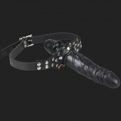 A ball gag Special SM with a dildo and locks with a padlock!