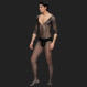 Body en dentelle noire pour hommes