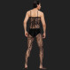 Schrittloser, blütenbesetzter Netz-Bodystocking für Männer
