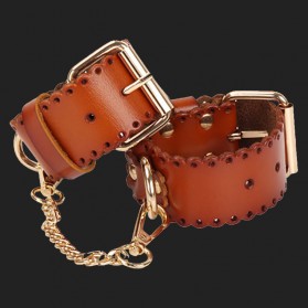Faux leather handcuffs