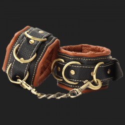 Faux leather handcuffs