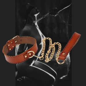 Collare sottomesso bdsm in ecopelle