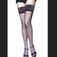 Black Thigh High Flower Lace Stocking