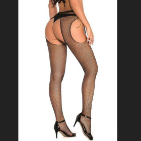 Black Fishnet Diamonds Pantyhose