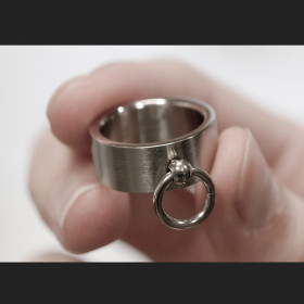 Anillo de acero inoxidable O plata pulido y mate