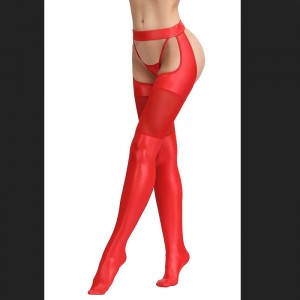 Red Faux Leather Stockings For Valentine's Day