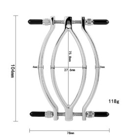 Stainless steel lip clamp pussy spreader