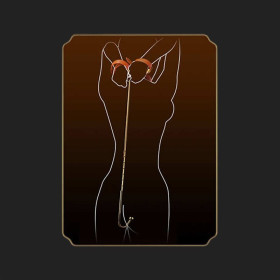Crochet anal doré réglable BDSM avec connecteur de collier