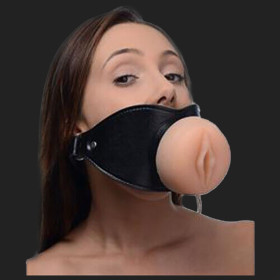 Pussy Face Oral Sex Open Mouth Gag  BDSM Slave