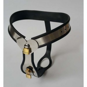 bondage cinturón de castidad femenina modelo Modelo-T ajustable exclusivo de acero inoxidable