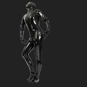 men's latex suit