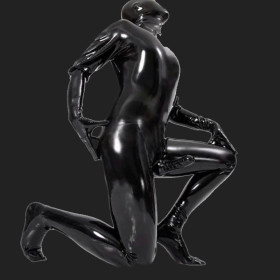 men's latex suit