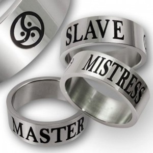 Edelstahlring - Master - Slave-Geliebte BDSM Triskel